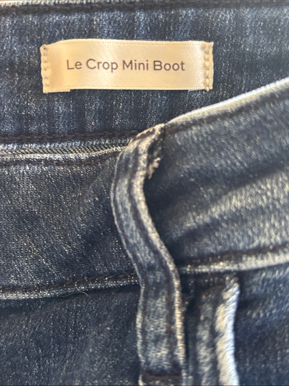 Frame‎ Le Crop Mini Bootcut High Waist Raw Hem Blue Jean Size 31 - Picture 6 of 6